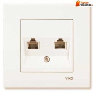 Viko Karre/Meridian Krem İkili Data Cat6 Mekanizma (Çerçeve Hariç) 90967279
